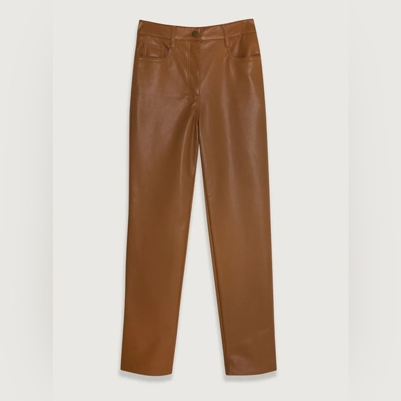 OAK & FORT VEGAN LEATHER PANTS - Picture 1 of 7
